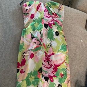 BEBE Colorful satin dress